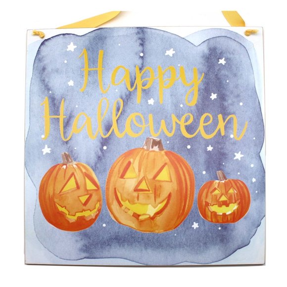 Vintage Style Happy Halloween Pumpkin Wall Decor - Picture 1 of 1